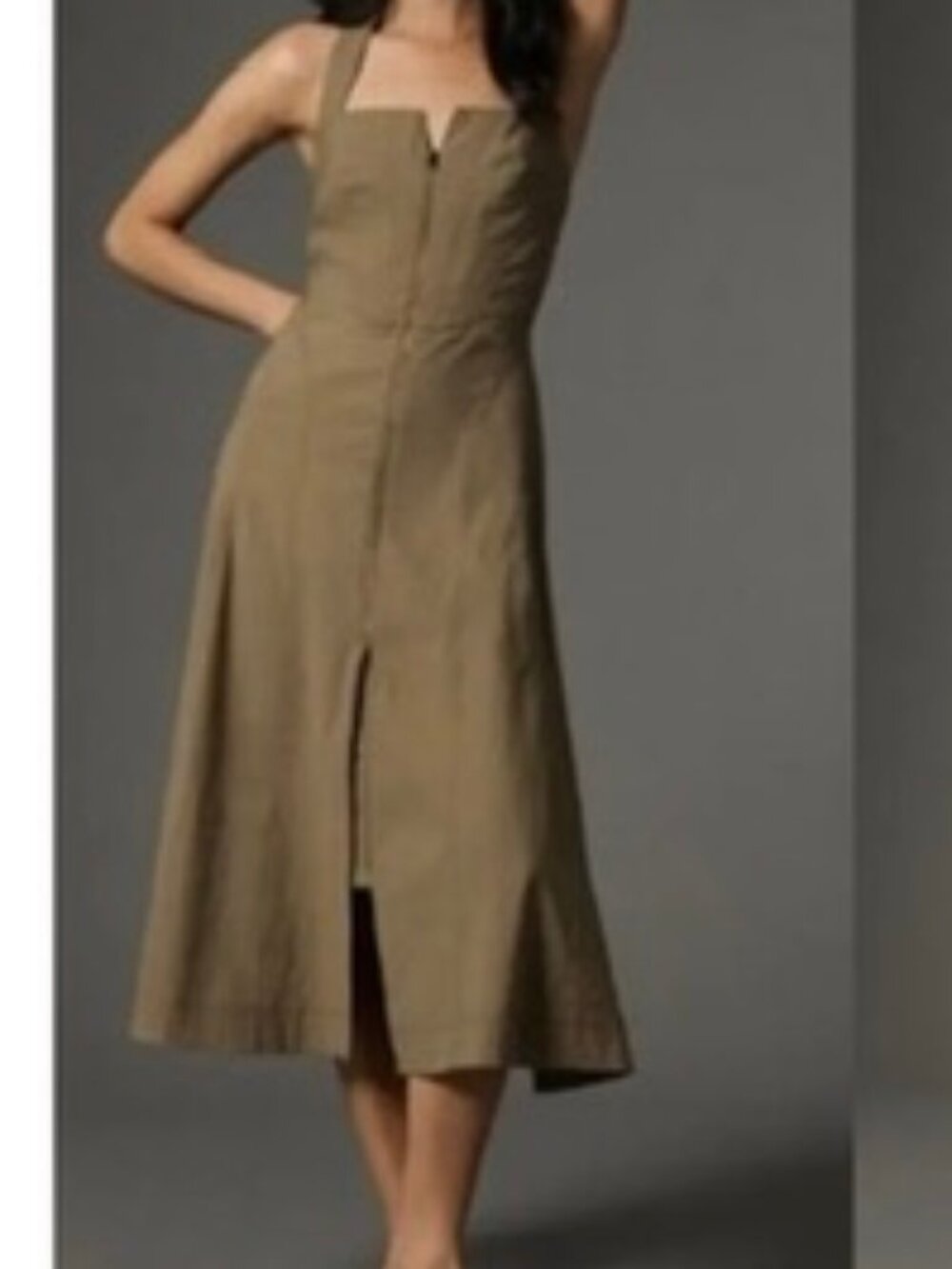 Anthropologie Zip-Front Corset Dress sz M